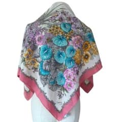 グッチ シルクスカーフ 大判 フローラル 花柄 GUCCI ピンク系 - メルカリ