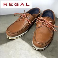 人気☆REGAL モカシン デッキシューズ シボ加工レザー 25cm - メルカリ