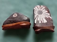 菊花石 2点セット 台座付き 鑑賞石 置物 - メルカリ
