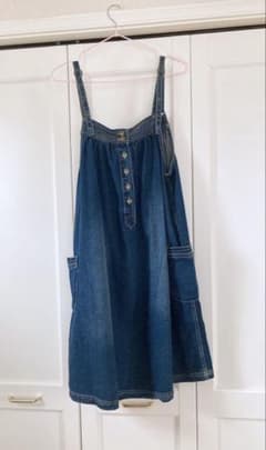 デニムブルー ノースリーブワンピース　キャミソールワンピース
