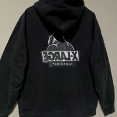 X-LARGEパーカーブラックラージプルオーバーパーカーエクストララージのサムネイル