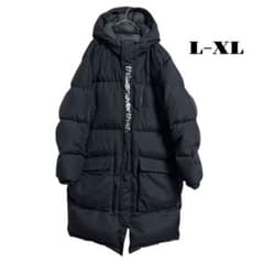 thisisneverthat ロングダウン フード付 黒 L 実寸XL-2XL - メルカリ