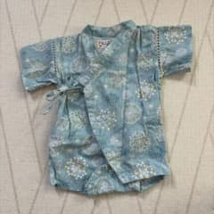 バースデイ70水色 花火柄　コットン甚平 男の子のサムネイル