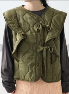 FREAK'S STORE キルティングダウンベスト Fサイズ オリーブグリーン