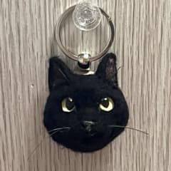 羊毛フェルト 猫 黒猫 キーホルダー - メルカリ