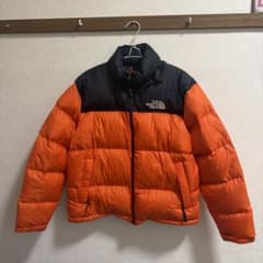 THE NORTH FACE ヌプシ ダウンジャケット オレンジ ブラックのサムネイル