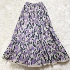 【極美品】マリハ　MARIHA ロングスカート　イエナ別注　フレア　花柄　ゴム 極美品】マリハ MARIHA ロングスカート イエナ別注 フレア 花柄 ゴム