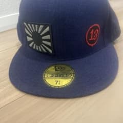 NEW ERA 59FIFTY キャップ ネイビー自作で作りました。のサムネイル