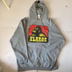 XLARGE グレー ロゴ入りパーカーのサムネイル