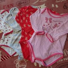 ロンパース 肌着 女の子 90 95 長袖 4枚セットのサムネイル