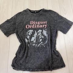 【Y2K】ヴィンテージ風 ブラック プリントTシャツ ピンクロゴのサムネイル