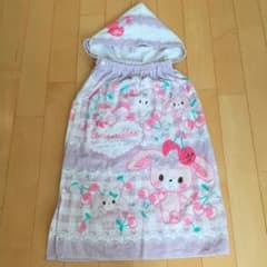 ぼんぼんりぼん　ラップタオル　腰巻きタオル　プール　うさぎ　パープル　ピンクのサムネイル