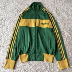 希少90s アディダス ビースティーボーイズモデル トラックジャケット L 緑黄 希少90s アディダス ビースティーボーイズモデル トラックジャケット L
