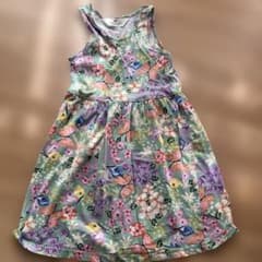H&M キッズ ノースリーブワンピース 花柄 110-116