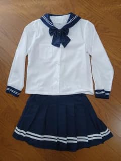 セーラー服 上下セット コスプレ衣装 XL(140cm相当)のサムネイル