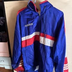 adidas 90年代モデルナイロンジャケット トリコロールカラー - メルカリ