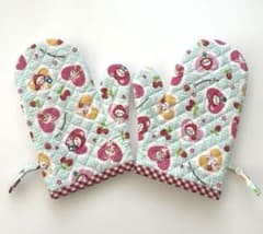 【ハンドメイド】うさぎ 鍋つかみ ミトン 2個セット
