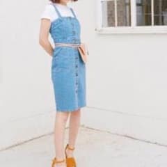 ♡完売♡SLYJEANSミドル丈デニムワンピースのサムネイル