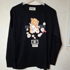 ☆新品☆ ピンクハウス 長袖カットソー 黒 Lサイズ クマとウサギ
