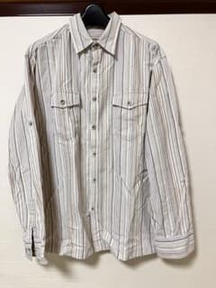 KANSAI JEANS メンズ 長袖シャツ ストライプ　M〜L 袖2way