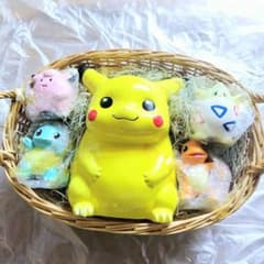 ポケモン 陶器 貯金箱 5体セット ピカチュウ ヒトカゲ ゼニガメ レトロ
