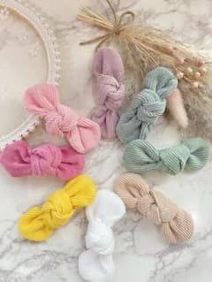 リボンヘアクリップ イエローのサムネイル