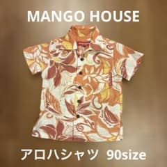 MANGO HOUSE 花柄 アロハシャツ　90サイズのサムネイル