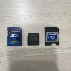 容量注意　SDカード　128MB/miniSDカード 256MBアダプター付きのサムネイル