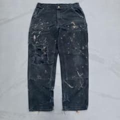 Carhartt B136 BLK Double Knee 36x32 ブラックのサムネイル