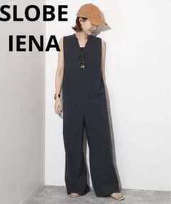 スローブイエナSLOBE IENA リラックスイージーVネックオールインワン