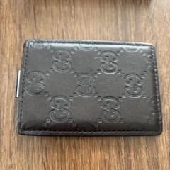 GUCCI ブラウンレザーマネークリップのサムネイル