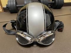 バイクヘルメット　原付ヘルメット　ゴーグル付きのサムネイル