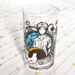 나츠메 친구장 유리 유리 컵 나츠메 타카시 냥코 선생 이치 반 복권