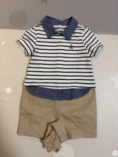 GAP ストライプロンパース 6-12ヶ月のサムネイル