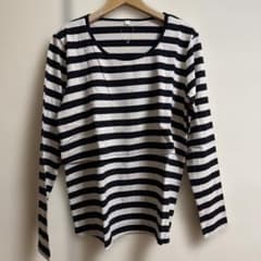 再値下げ！マタニティ　ボーダー 長袖Tシャツ M-Lサイズのサムネイル