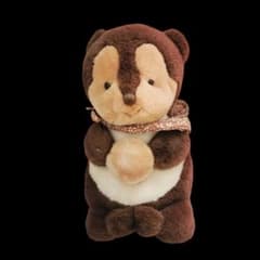 昭和レトロ　たぬき　ぬいぐるみ　鈴のサムネイル