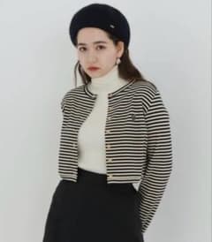 【最終値下げ】ボーダー カーディガン 長袖 TINA:JOJUN 秋服　韓国のサムネイル