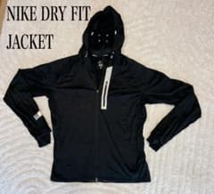 【美品】Nike DRI-FIT ナイロンジャケット 黒 L フード 軽量のサムネイル