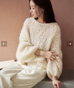 Plage HAND KNIT ジャンボタム プルオーバー(ナチュラル)のサムネイル