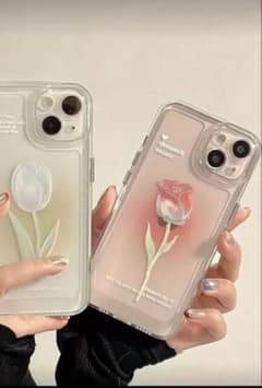 iPhone17 スマホケース バラ ソフトケース クリア 新品 【即購入OK】のサムネイル