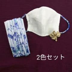 Tシャツヤーン✢ブルー花柄+グリーン花柄✢2種類で約10mのサムネイル