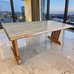 638. 浜本工芸 ダイニングテーブル 天然木 177cm 4〜6人用 机 美品 638. 浜本工芸 ダイニングテーブル 天然木 177cm 4〜6人用 机 美品