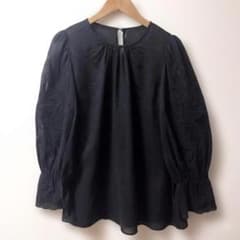 ANAYI ラミーコットン 23SS ローン袖 リネン混 刺繍 ブラウス M - メルカリ