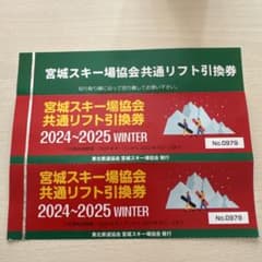 宮城スキー場共通リフト引換券 2024-2025 値下げしました。のサムネイル