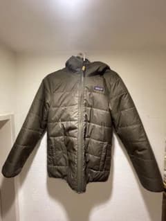 Patagonia フード付きダウンコート オリーブ　中古品　パタゴニア　150