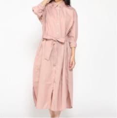 ロングワンピース　ピンク　シャツワンピ　GAPのサムネイル