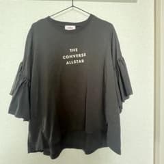 CONVERSE(コンバース) フリル袖 ブラック Tシャツのサムネイル