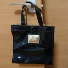 【美品】ハロッズ エナメル トートバッグ S (ゴールド)のサムネイル