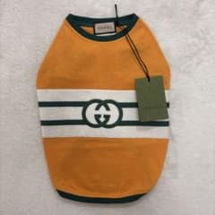GUCCI 犬服 オレンジ Sサイズ GGロゴ - メルカリ
