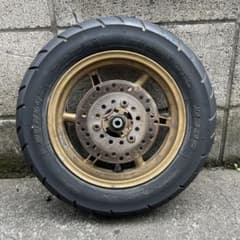 タイヤ・ホイール AF ホンダ AF35 ライブディオZX 純正フロントホイール タイヤ付き 金